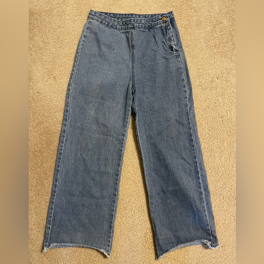 Sadie & Sage wide leg cropped jeans